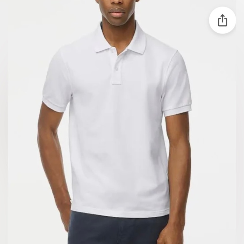 J. Crew pique polo in white